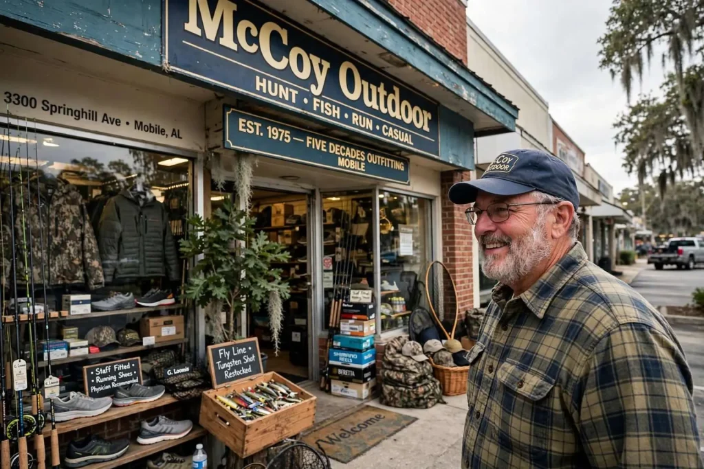 Illustration for the news story: McCoy Outdoor: Five Decades Outfitting Mobile’s Hunters, Anglers and Runners