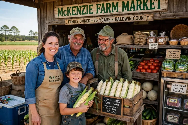 Illustration for the news story: McKenzie Farm Market: Three Generations of Baldwin County Sweet Corn and the Family Behind It