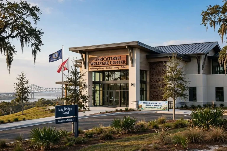 Illustration for the news story: Mobile Approves $240,954 Design Contract to Shape Africatown Welcome Center Exhibits