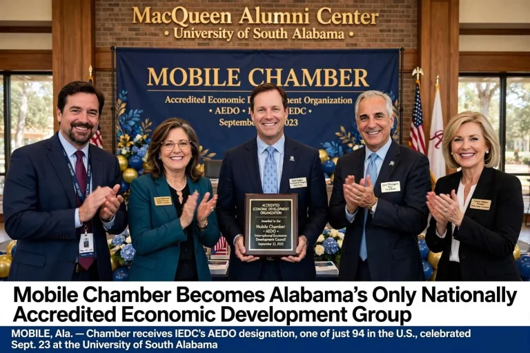 Illustration for the news story: Mobile Chamber Becomes Alabama’s Only Nationally Accredited Economic Development Group