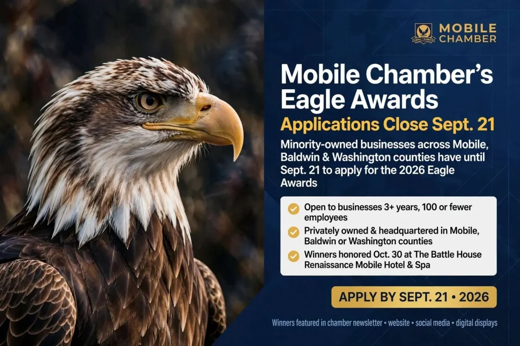 Illustration for the news story: Mobile Chamber’s Eagle Awards Applications Close Sept. 21