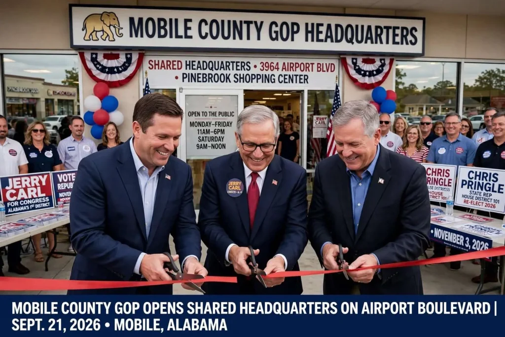 Illustration for the news story: Mobile County GOP Opens Shared Headquarters on Airport Boulevard