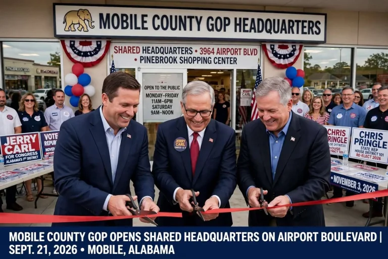 Illustration for the news story: Mobile County GOP Opens Shared Headquarters on Airport Boulevard