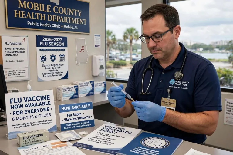 Illustration for the news story: Mobile County Health Officials Urge Early Flu Vaccination as Season Opens