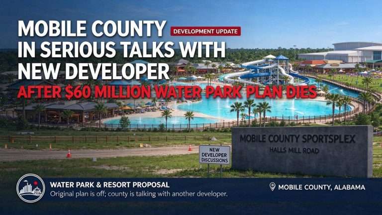 Illustration for the news story: Mobile County in Serious Talks With New Developer After $60 Million Water Park Plan Dies
