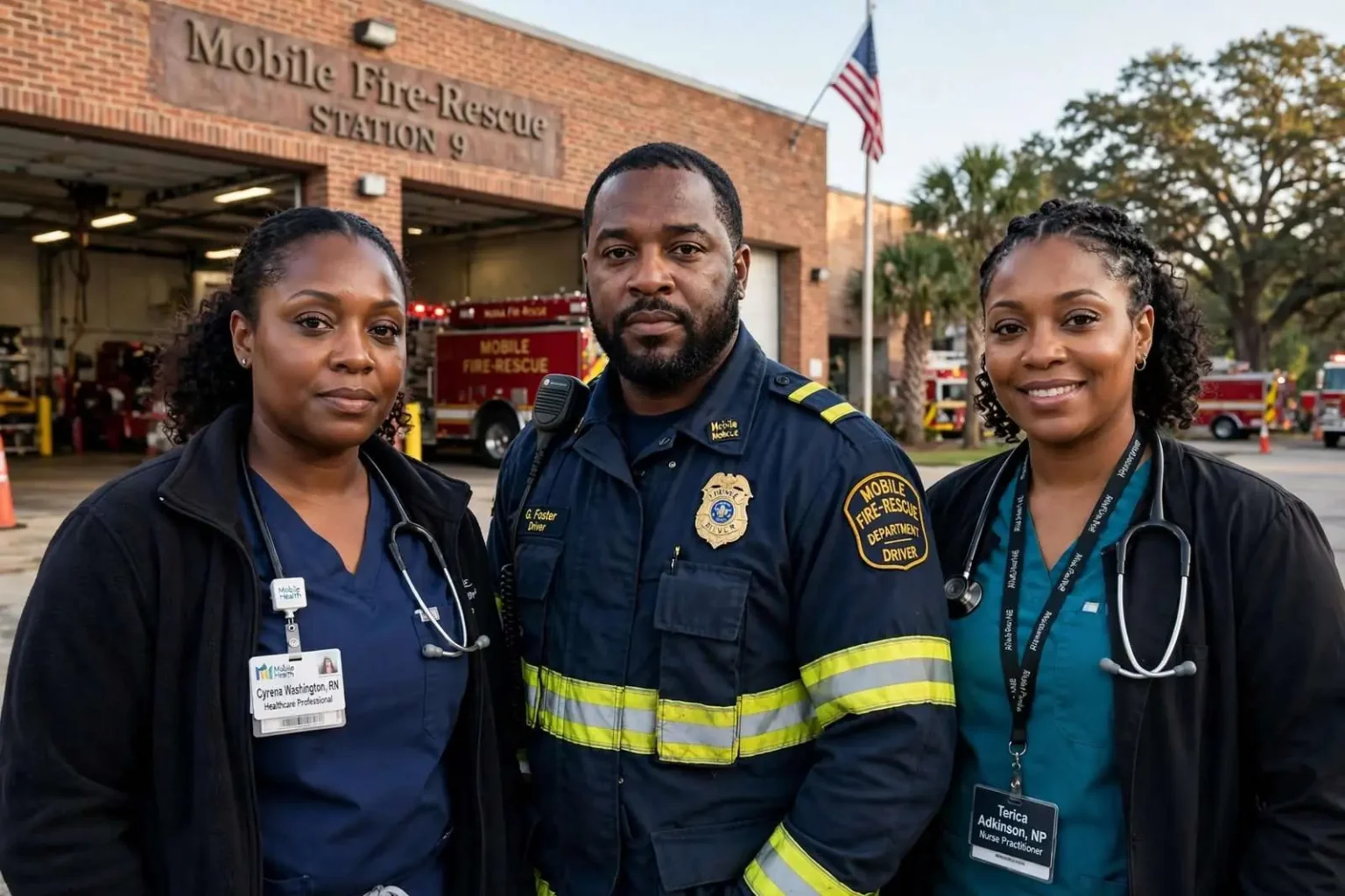 Illustration for the news story: ‘We Show Up on Holidays, Birthdays’: Mobile’s First Responders and Nurses Worked Labor Day