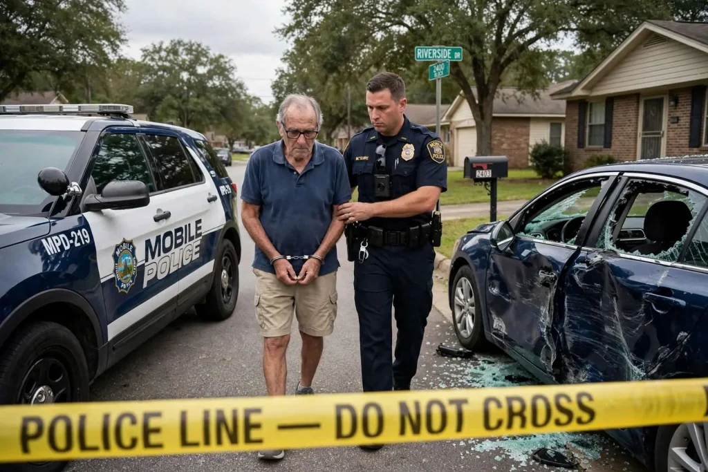 Illustration for the news story: Mobile Man, 70, Charged With Burglary After Riverside Drive Break-In and Attack