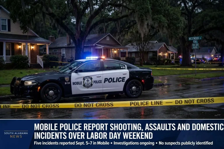 Illustration for the news story: Mobile Police Report Shooting, Assaults and Domestic Incidents Over Labor Day Weekend