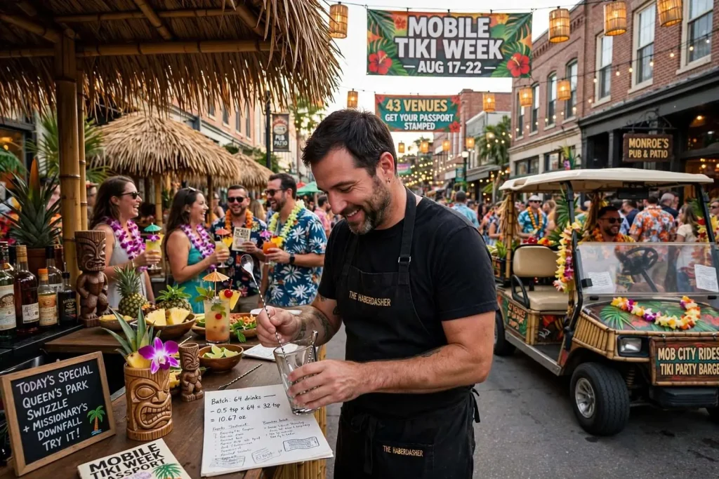 Illustration for the news story: Mobile Tiki Week Turned Downtown Into a Tropical Playground Once Again