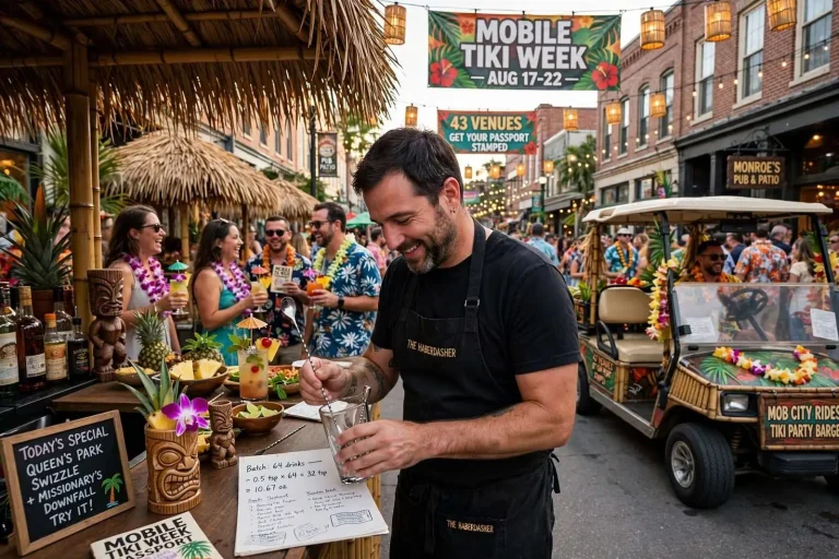 Illustration for the news story: Mobile Tiki Week Turned Downtown Into a Tropical Playground Once Again