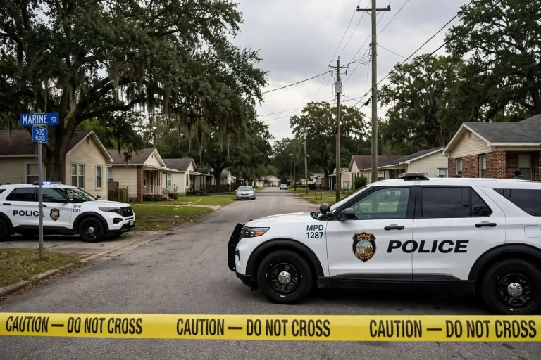 Illustration for the news story: Mobile Woman, 74, Charged After Man Struck With Glass Bottle on Marine Street