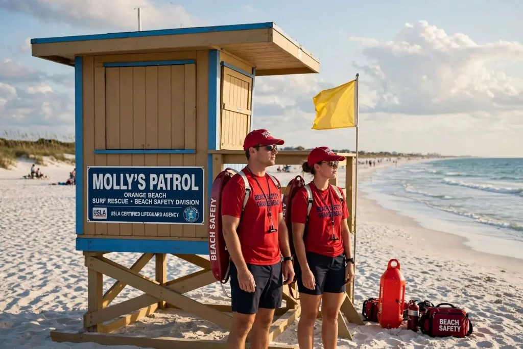 Illustration for the news story: Molly’s Patrol: Inside Orange Beach’s Surf Rescue Program and the Legacy Behind Its Name