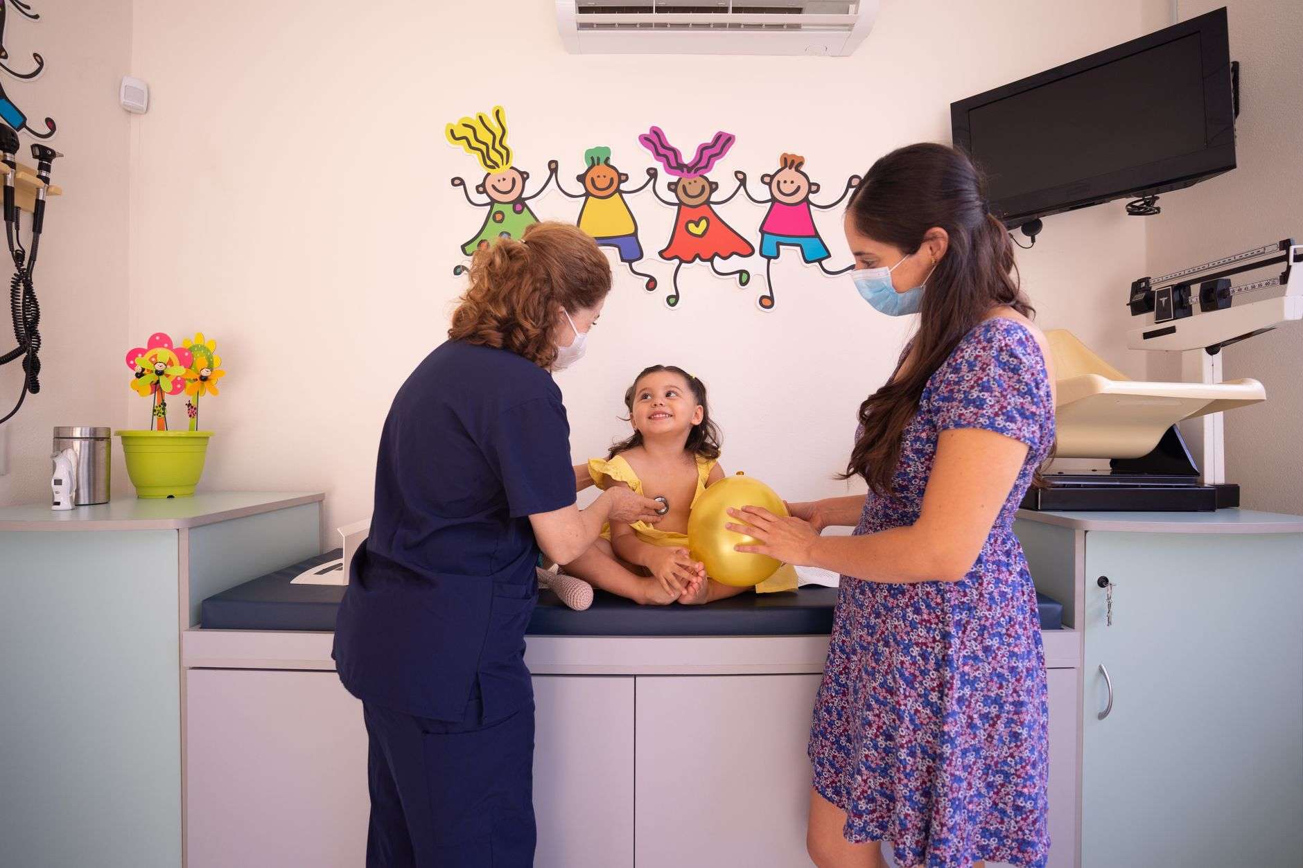 A clinician's examination room in a primary care clinic