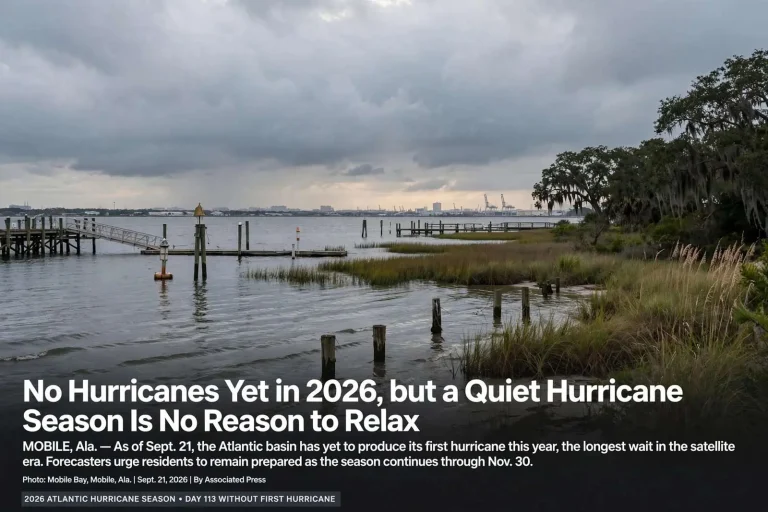 Illustration for the news story: No Hurricanes Yet in 2026, but a Quiet Hurricane Season Is No Reason to Relax