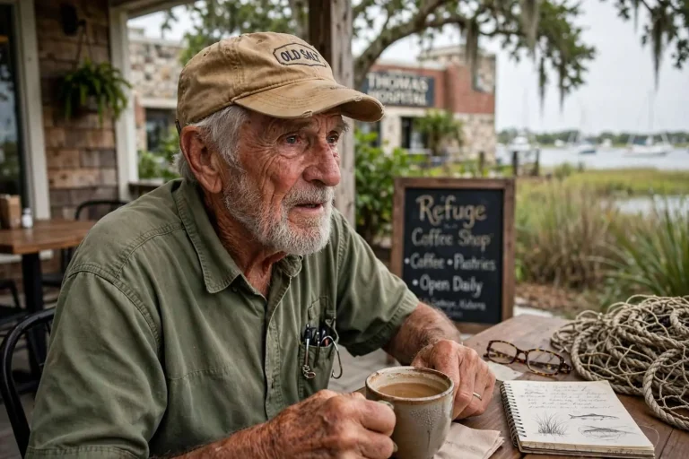 Illustration for the news story: Old Salt of Point Clear: Jimbo Meador on a Life at Sea and a Warning for Mobile Bay