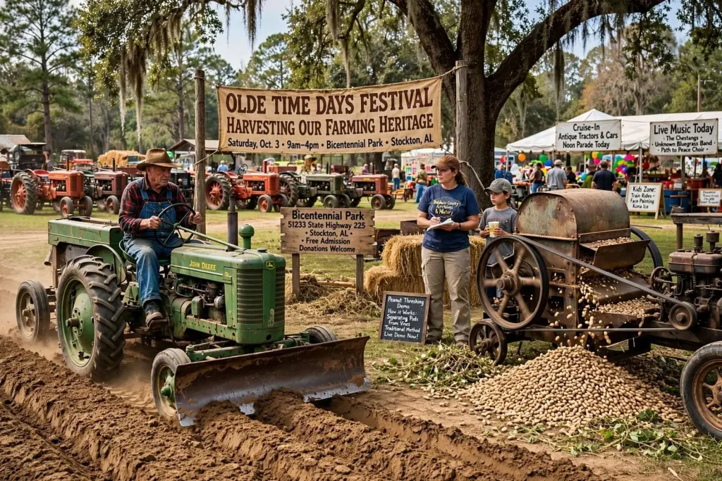 Illustration for the news story: Plowing, Peanut Threshing and a Noon Parade: Olde Time Days Returns to Stockton Oct. 3