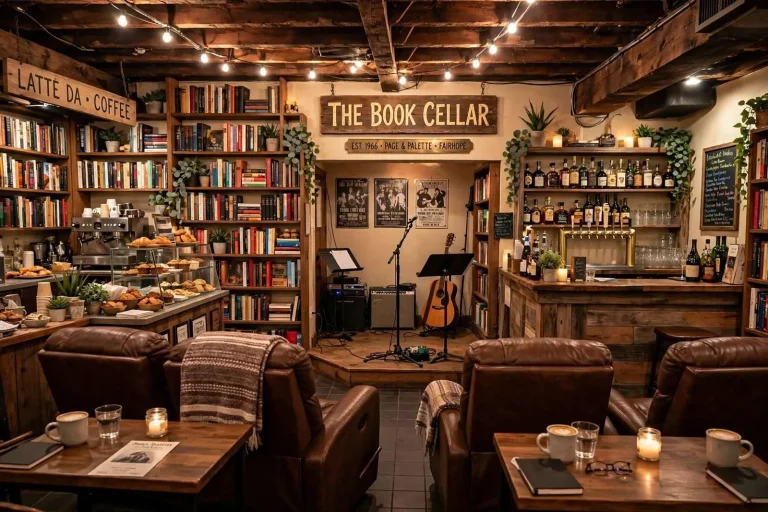 Illustration for the news story: One Week in the Cellar: Local Musicians Keep Page & Palette’s Stage Humming in Fairhope