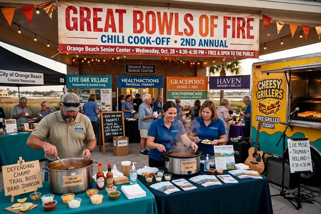 Illustration for the news story: Orange Beach Chili Cook-Off Returns Oct. 28 With Eight Teams Vying for the Title