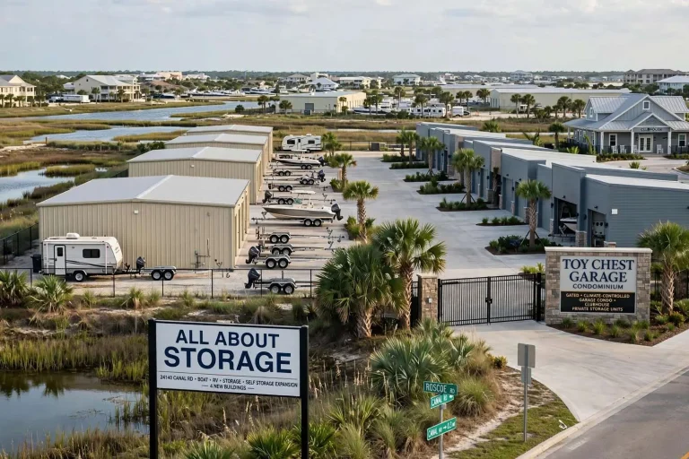 Illustration for the news story: Storage Buildings and a ‘Garage Condominium’: Orange Beach Planners Weigh Two Deferred Canal and Roscoe Road Projects