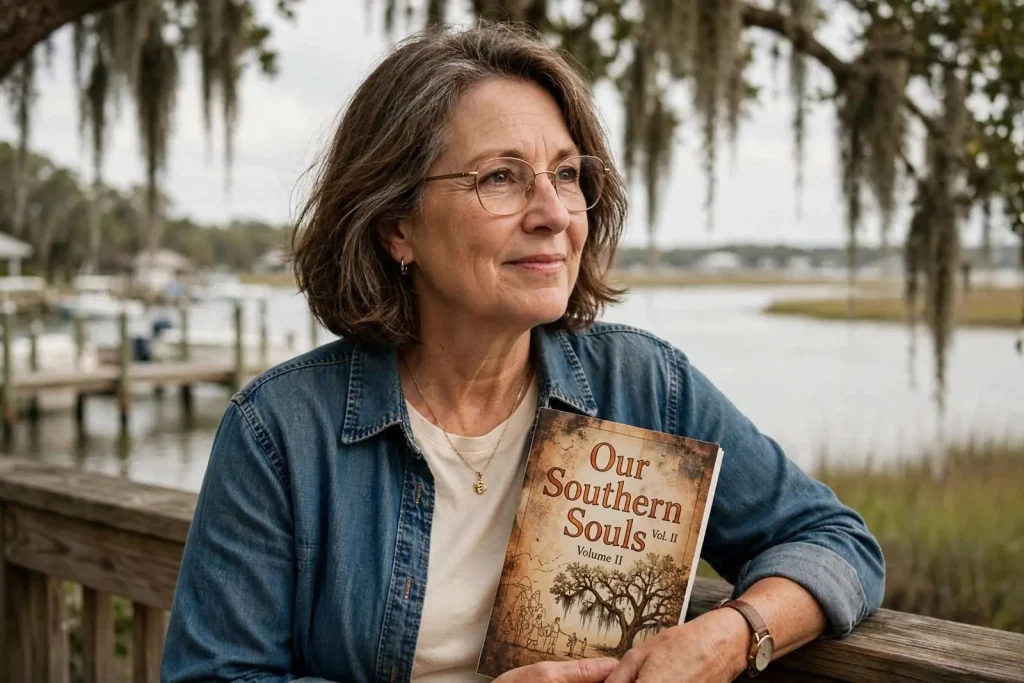 Illustration for the news story: Our Southern Souls: How Lynn Oldshue Turned Strangers’ Stories Into a Mission
