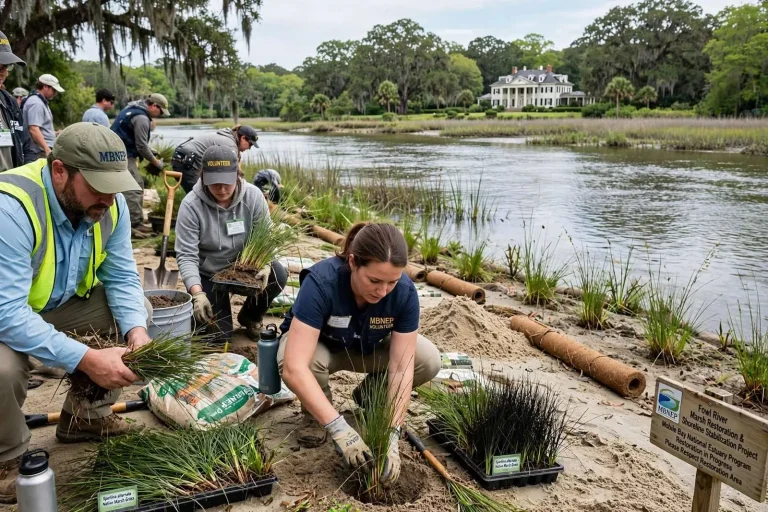Illustration for the news story: Over 1,000 Native Plants Added to Fowl River Near Bellingrath in Restoration Project