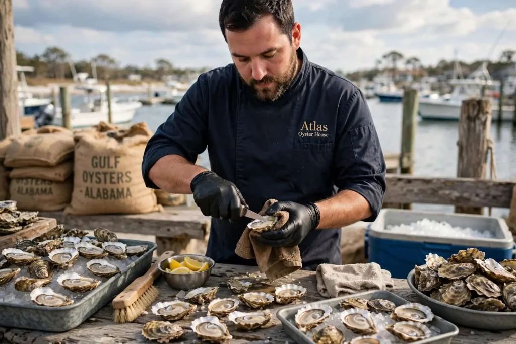 Illustration for the news story: Oyster Shucking Made Easy: Chef Jason Hughes’ Seven Steps to Opening Gulf Oysters at Home
