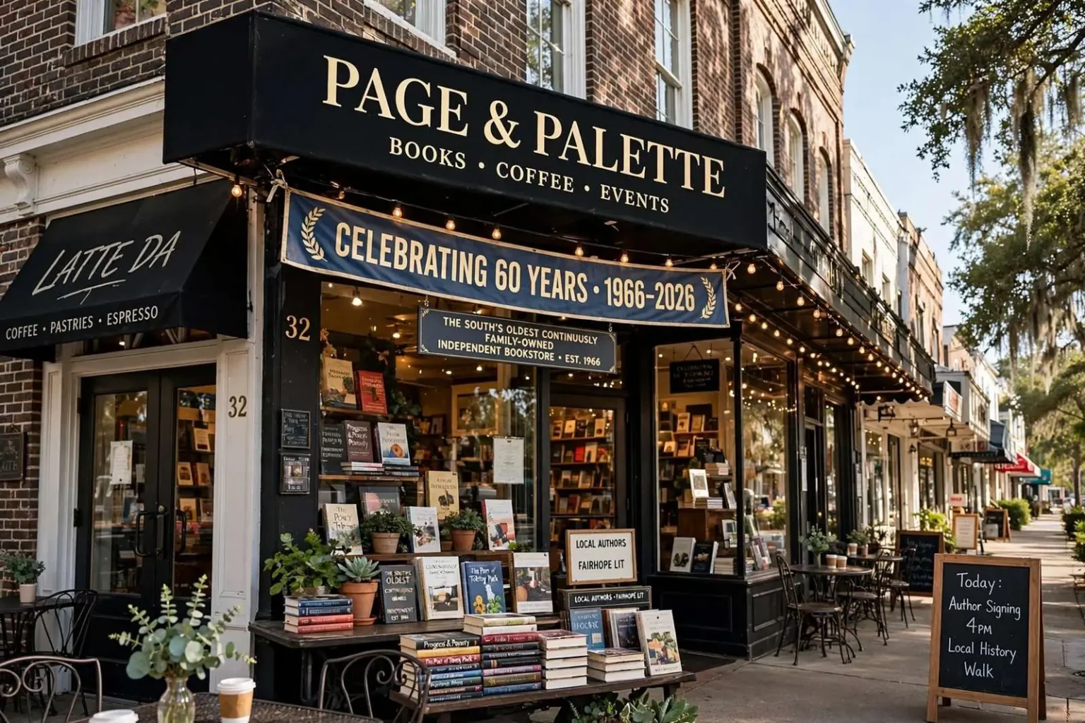 Illustration for the news story: Page & Palette Turns 60 as the South’s Oldest Continuously Family-Owned Independent Bookstore