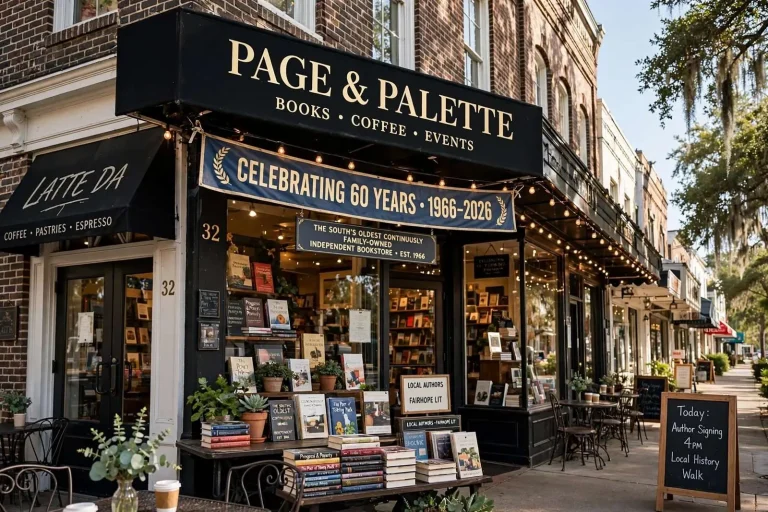Illustration for the news story: Page & Palette Turns 60 as the South’s Oldest Continuously Family-Owned Independent Bookstore