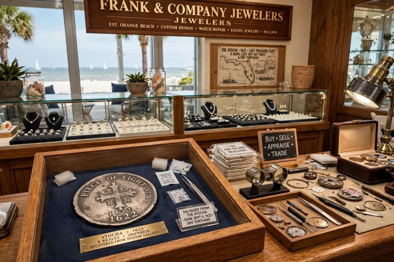 Illustration for the news story: Pieces of Eight at the Beach: The Story Inside Frank & Company Jewelers