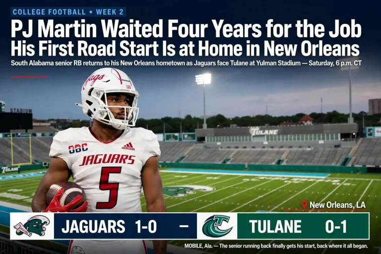Illustration for the news story: PJ Martin Waited Four Years for the Job. His First Road Start Is at Home in New Orleans.