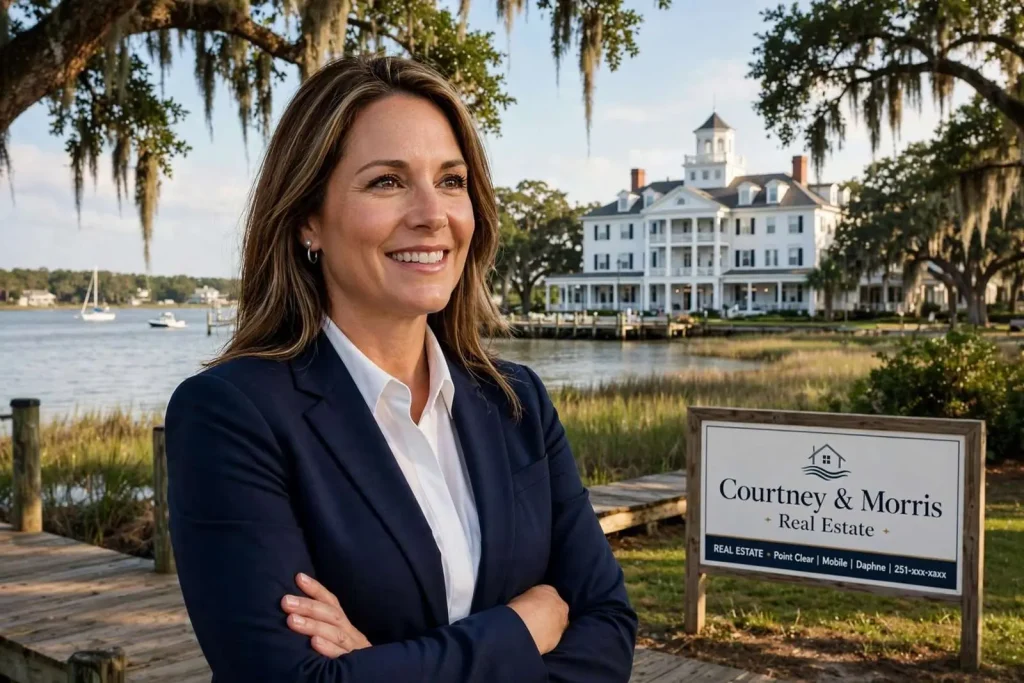 Illustration for the news story: Point Clear Real Estate Broker Mary Courtney Cane Grew Up Summering Over the Bay