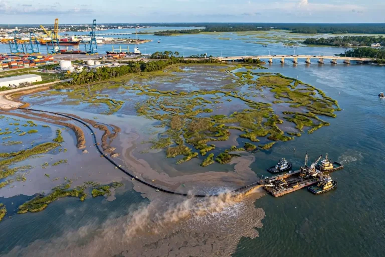 Illustration for the news story: Port of Mobile Wins Approval to Turn Dredged Sediment Into 1,200 Acres of Bay Wetlands