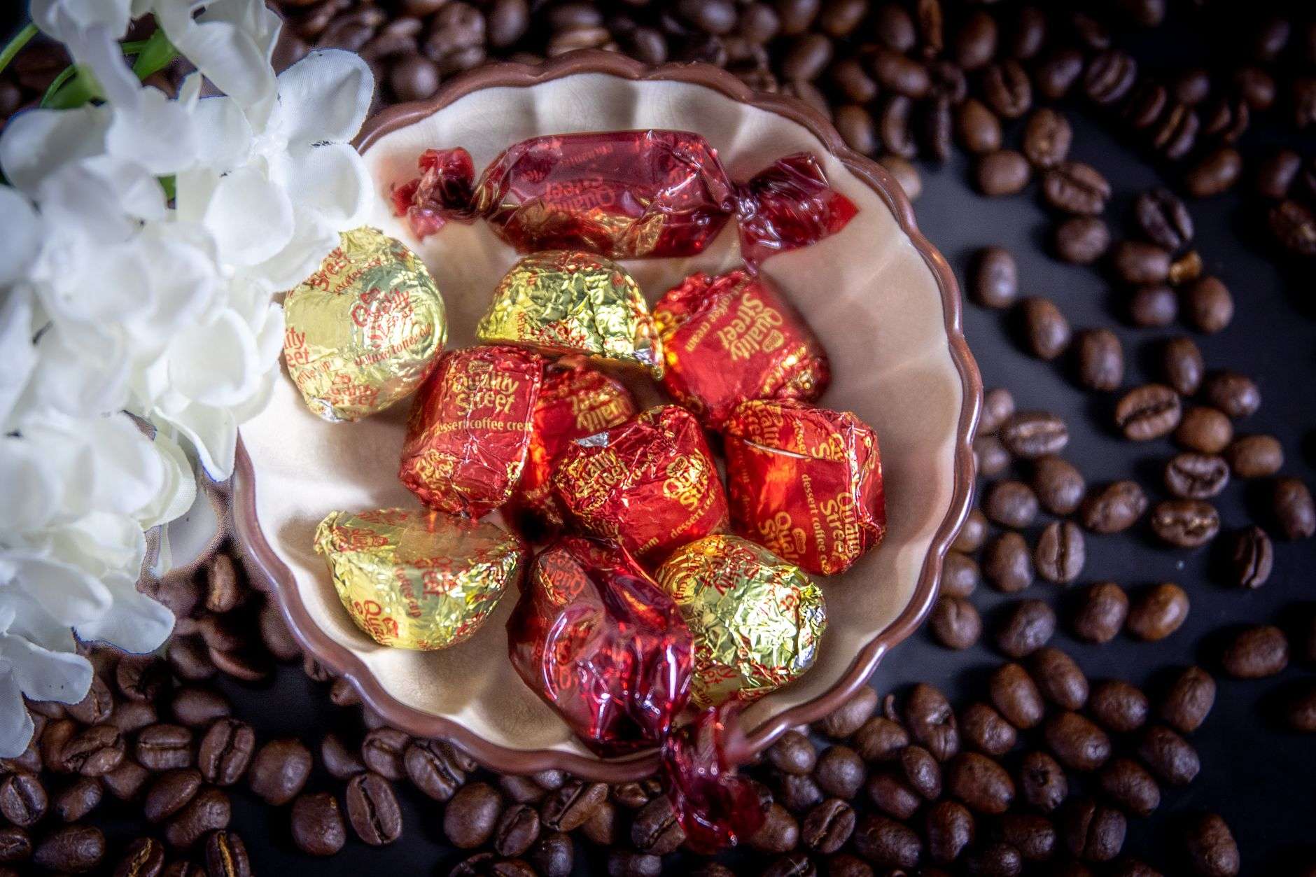 Homemade pecan praline candies arranged on a plate