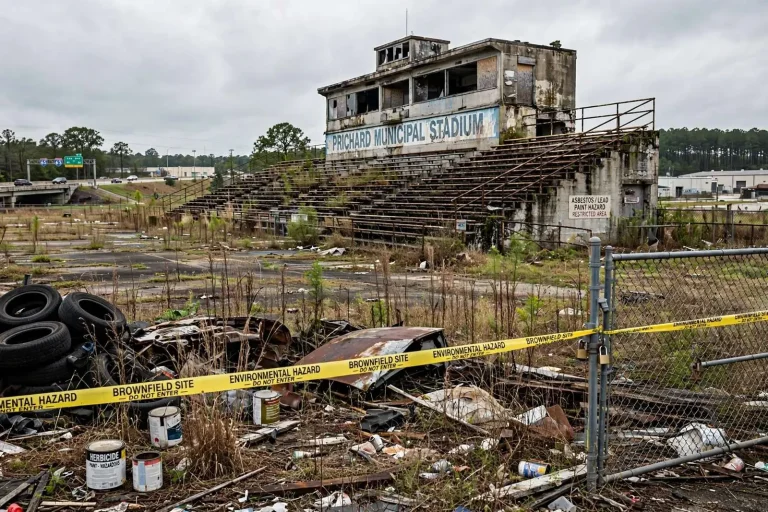 Illustration for the news story: Prichard Mayor Envisions a Brownfield Cleanup Turning the City Stadium Into a Youth Sports Draw
