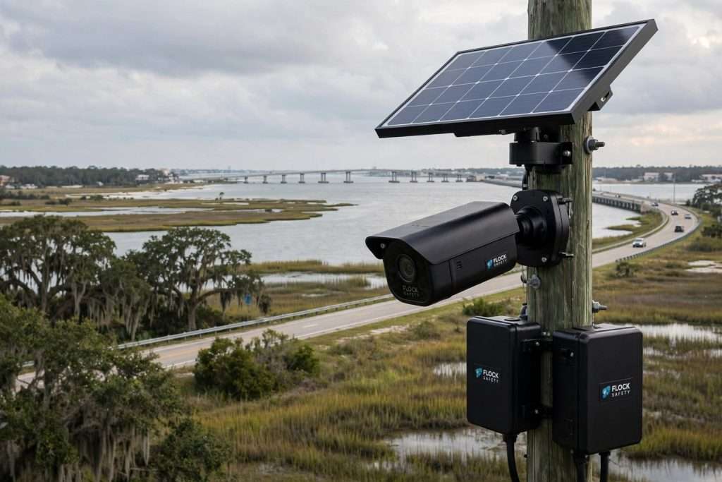 Illustration for the news story: Questions Surround Public Safety Cameras on Both Sides of Mobile Bay