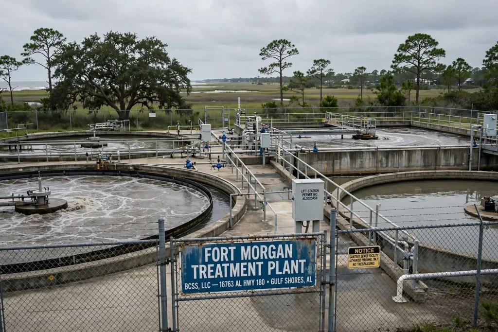Illustration for the news story: State Regulators Move To Fine Baldwin County Sewer Service Over Fort Morgan Treatment Plant