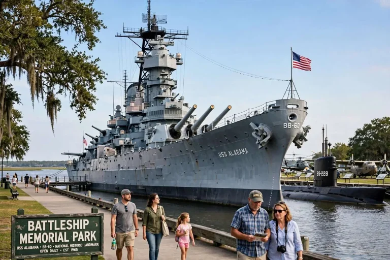 Illustration for the news story: Revisiting an Old Friend: A Day Aboard the USS Alabama