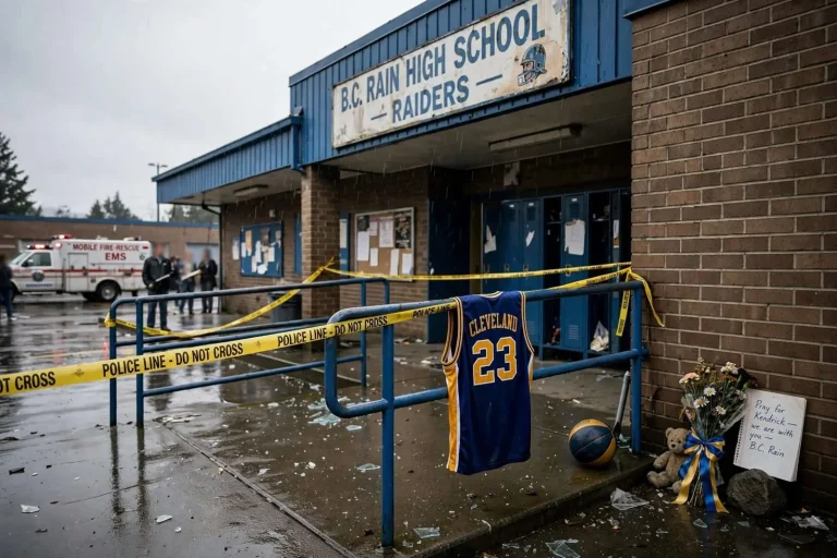 Illustration for the news story: Shattered Dreams: The B.C. Rain High School Shooting and the Long Road to Justice
