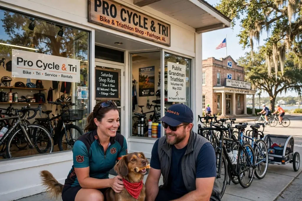 Illustration for the news story: Shop Rides, Safety and a Cycling Family: Inside Pro Cycle and Tri in Fairhope