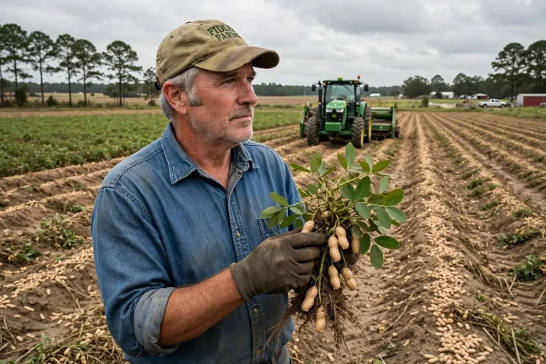 Illustration for the news story: Silverhill Farmer Starts Digging Peanuts With About 20,000 Acres in the Ground Across Baldwin County