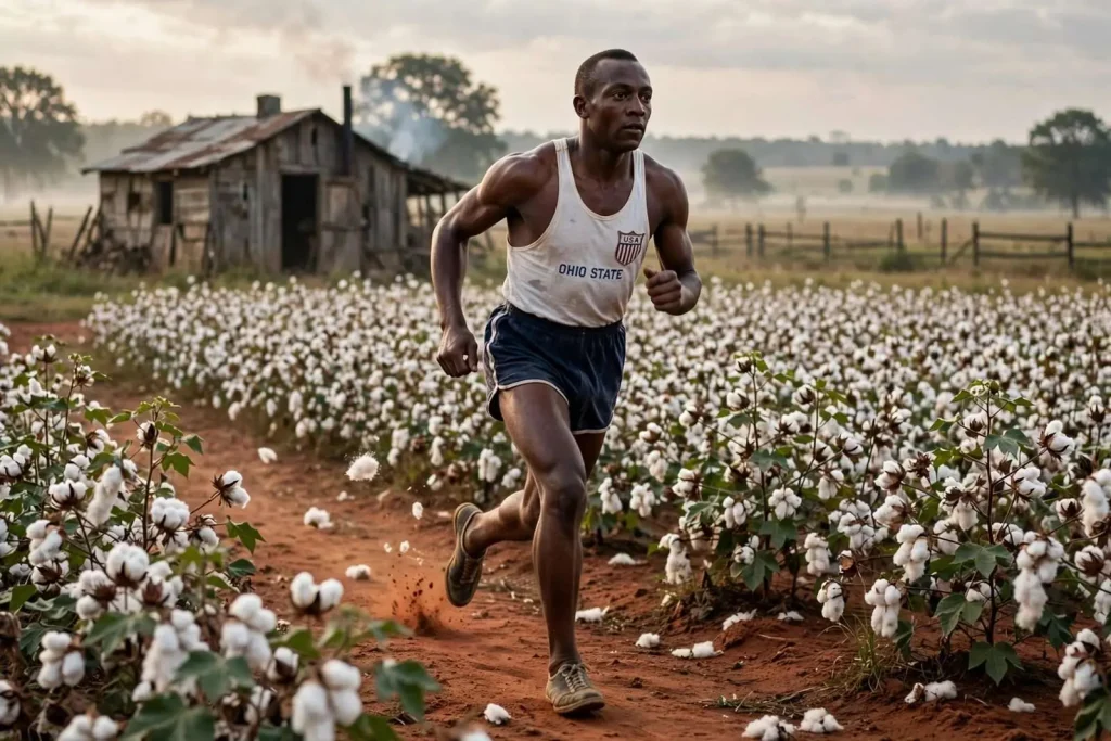 Illustration for the news story: The Greatest 45 Minutes in Sports History Started in an Alabama Cotton Field