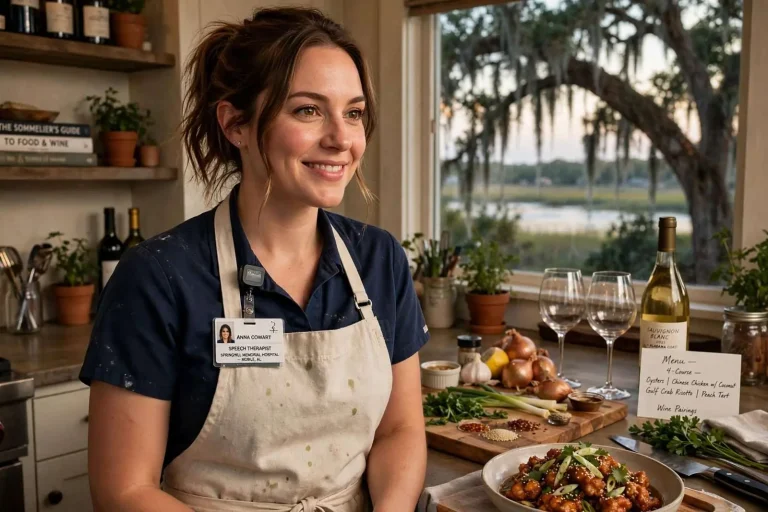 Illustration for the news story: Therapist by Day, Chef by Night: Anna Cowart’s Private Wine Dinners