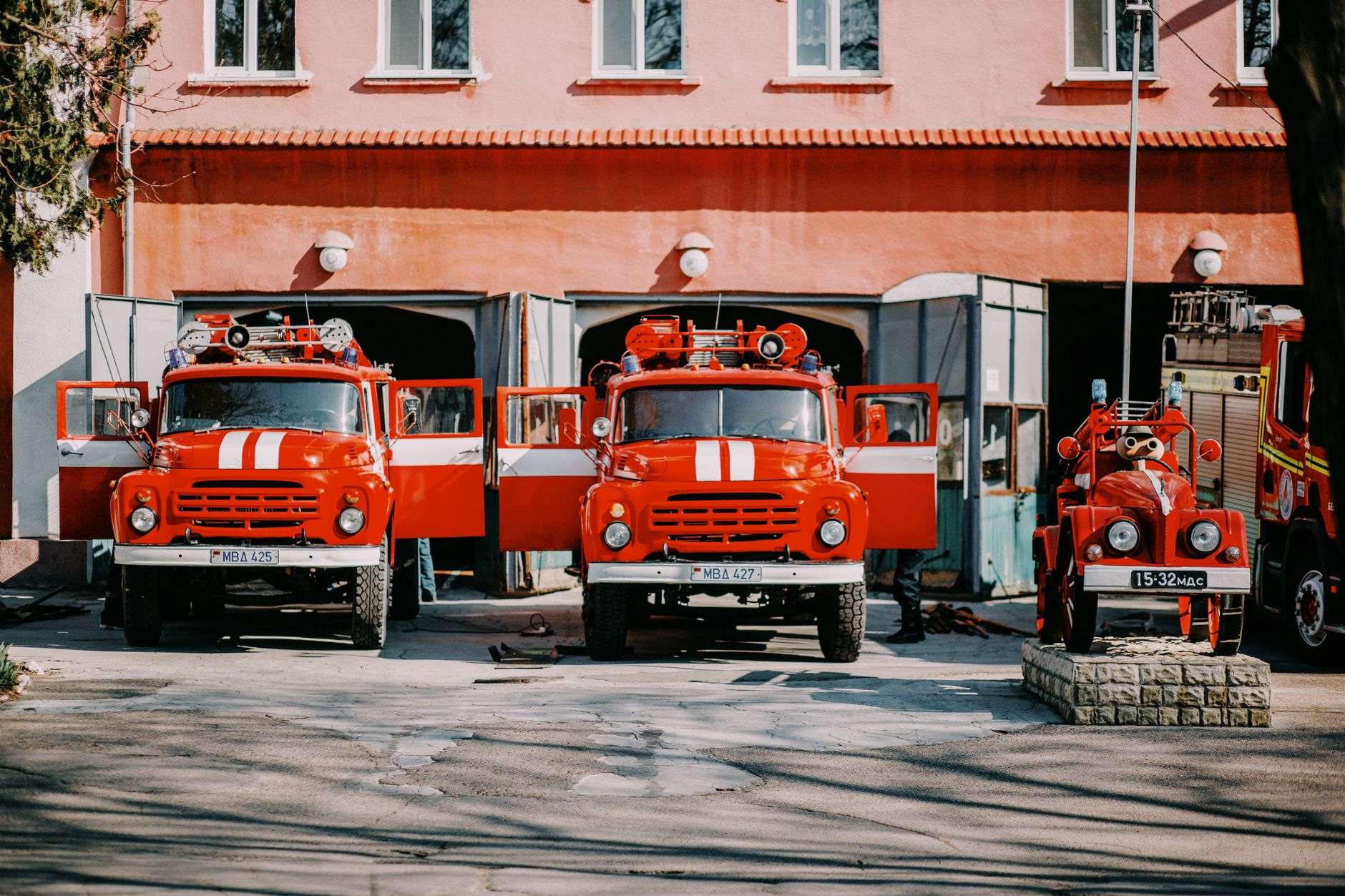 Red fire truck, illustrating a story on a Thomasville volunteer firefighter's fire prevention award
