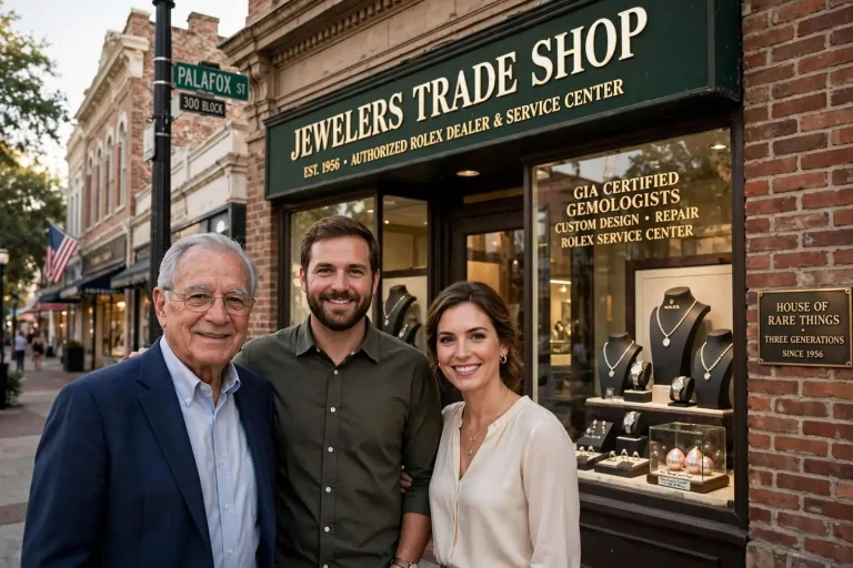 Illustration for the news story: Three Generations on Palafox Street: How Jewelers Trade Shop Became Pensacola’s House of Rare Things
