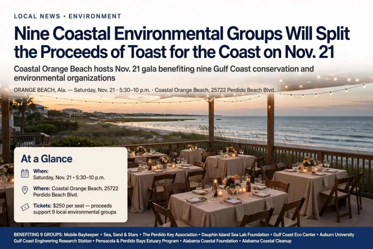 Illustration for the news story: Nine Coastal Environmental Groups Will Split the Proceeds of Toast for the Coast on Nov. 21
