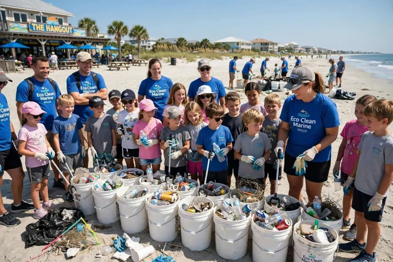 Illustration for the news story: Twenty Buckets in Two Hours: Vacationers and a Gulf Shores Nonprofit Prove Beach Cleanups Travel Light