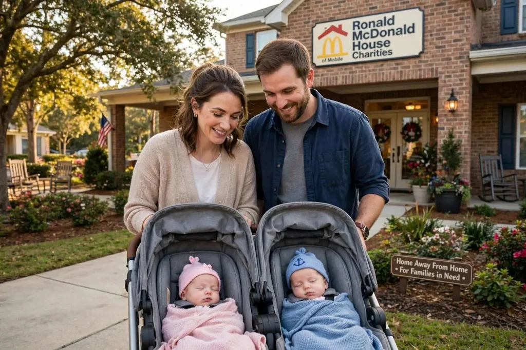Illustration for the news story: Twins, a NICU Stay and a Home Nearby: The Story Behind Ronald McDonald House of Mobile