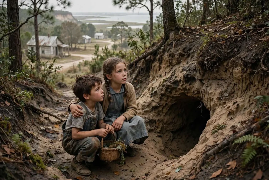 Illustration for the news story: Two Children, a Gully Cave and Old Fairhope: Lila Ryals’s Memoir What Would Mama Do