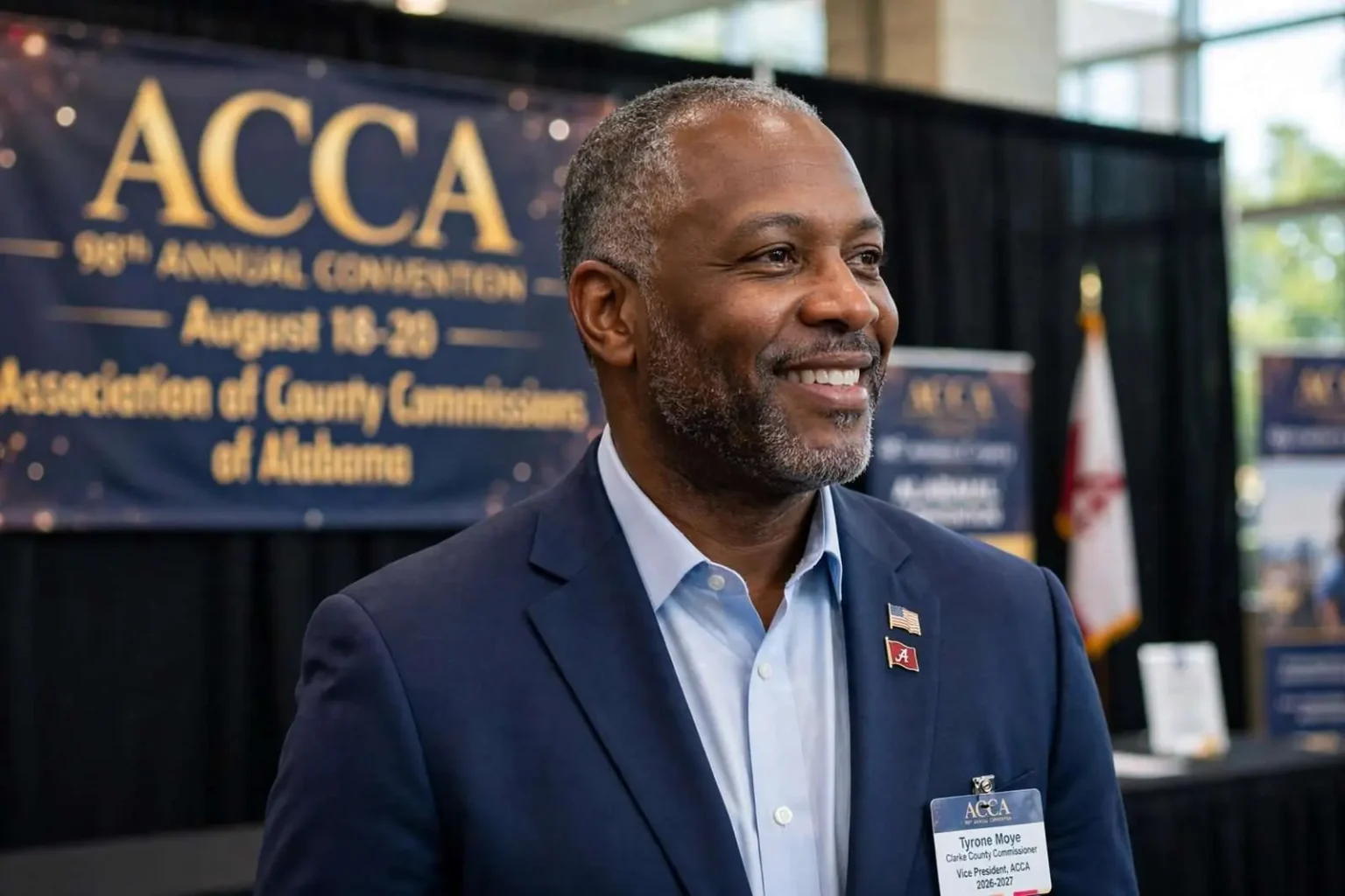 Illustration for the news story: Clarke County’s Tyrone Moye Elected Vice President of the Association of County Commissions of Alabama