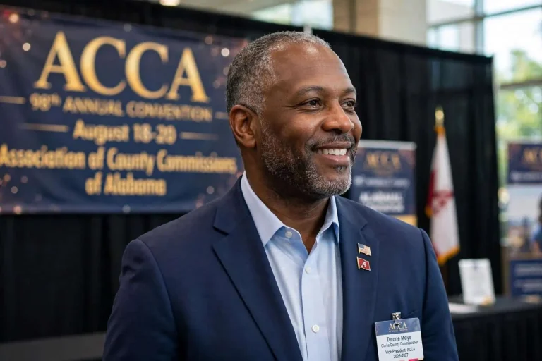 Illustration for the news story: Clarke County’s Tyrone Moye Elected Vice President of the Association of County Commissions of Alabama